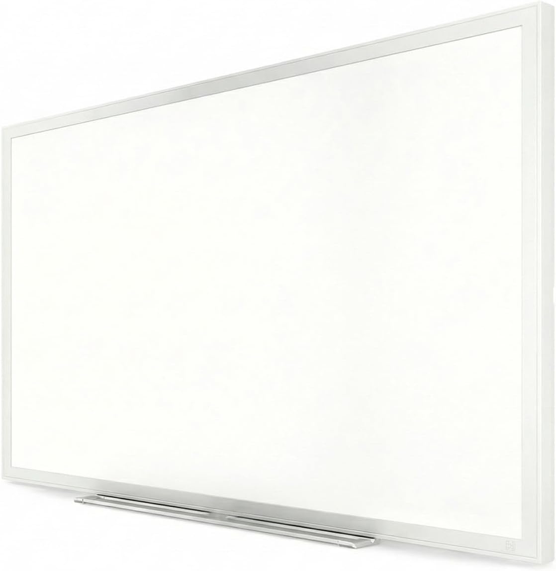 image:imageTRU RED Steel Magnetic Whiteboard Dry Erase Board for Wall White Board with Satin Frame 2 ft x 15 ftGray