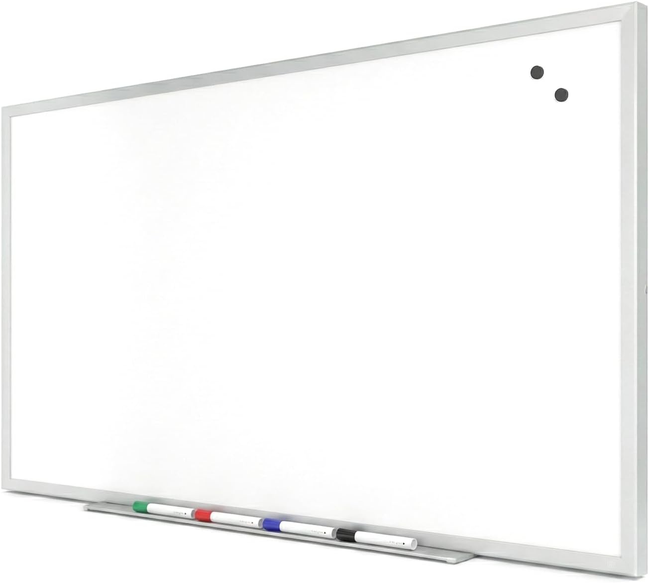 image:imageTRU RED Steel Magnetic Whiteboard Dry Erase Board for Wall White Board with Satin Frame 2 ft x 15 ftGray