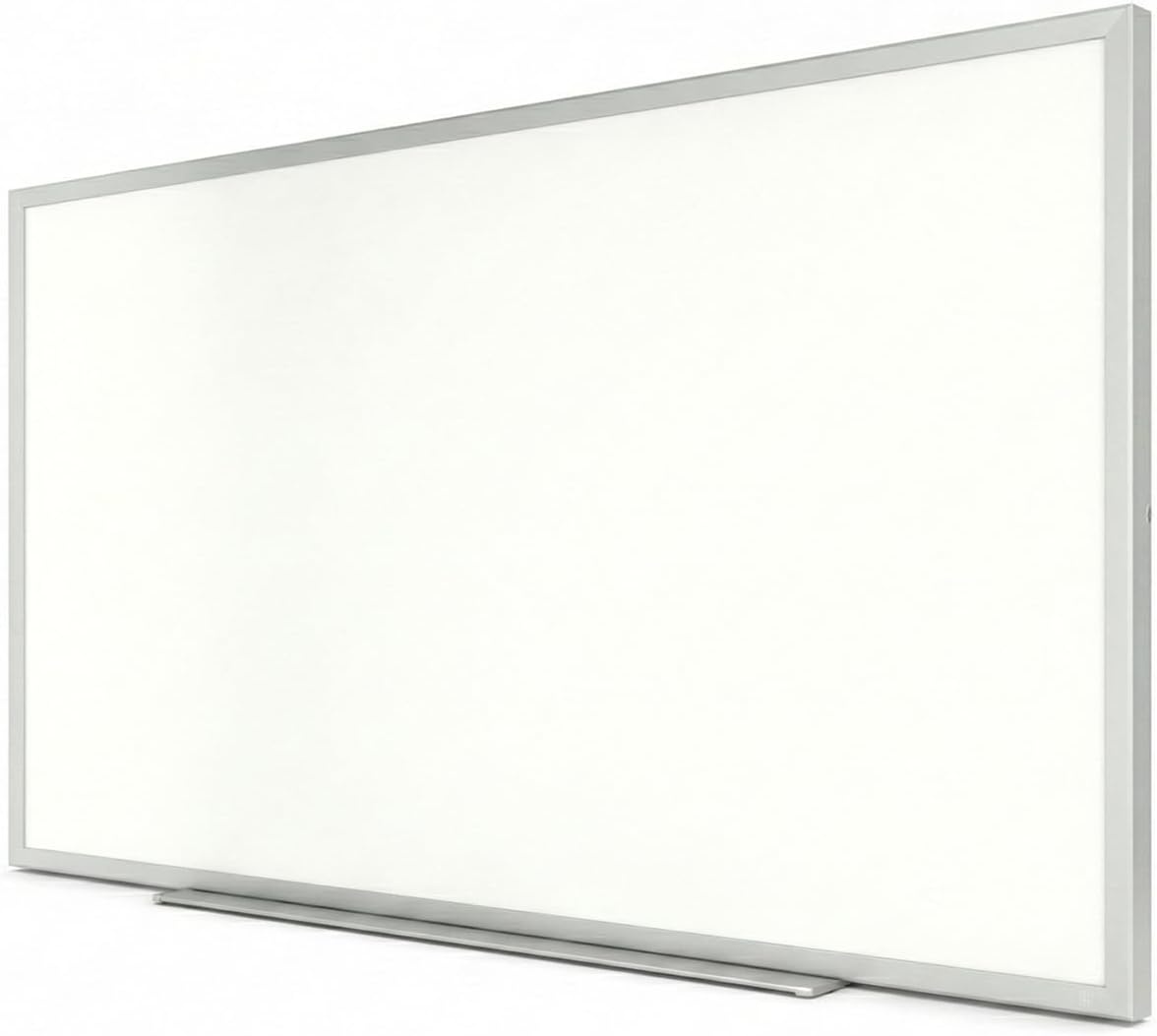 image:imageTRU RED Steel Magnetic Whiteboard Dry Erase Board for Wall White Board with Satin Frame 2 ft x 15 ftGray