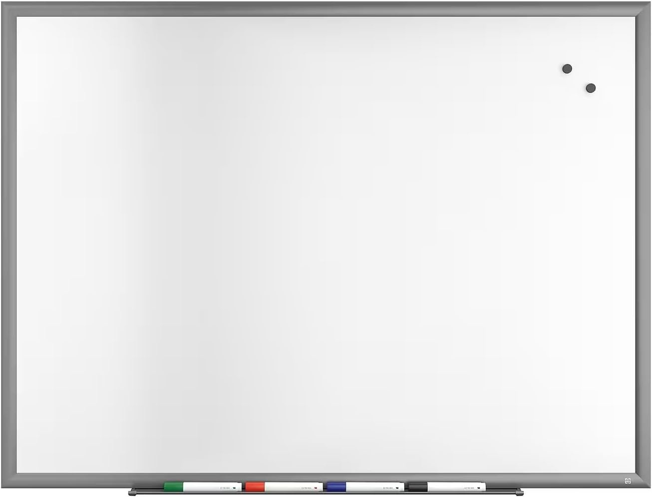 image:imageTRU RED Steel Magnetic Whiteboard Dry Erase Board for Wall White Board with Satin Frame 2 ft x 15 ftGunmetal