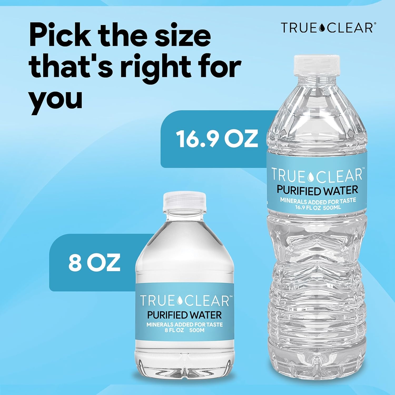 image:imageTrue Clear Purified Drinking Water 169 fl oz Bottles 24Pack BPAFree Recyclable Perfect for Lunches169 Fl Oz Pack of 24