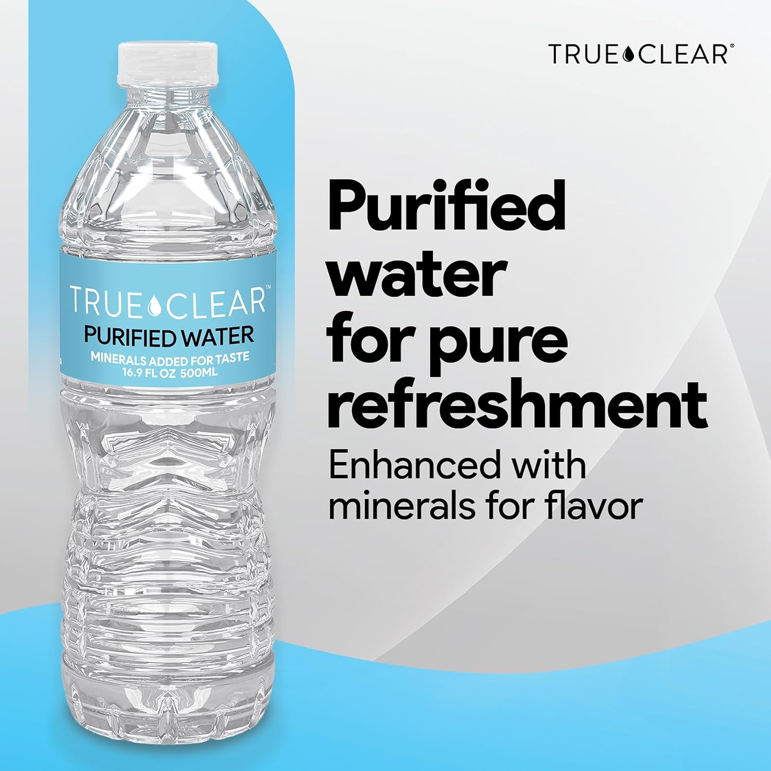 image:imageTrue Clear Purified Drinking Water 169 fl oz Bottles 24Pack BPAFree Recyclable Perfect for Lunches169 Fl Oz Pack of 24