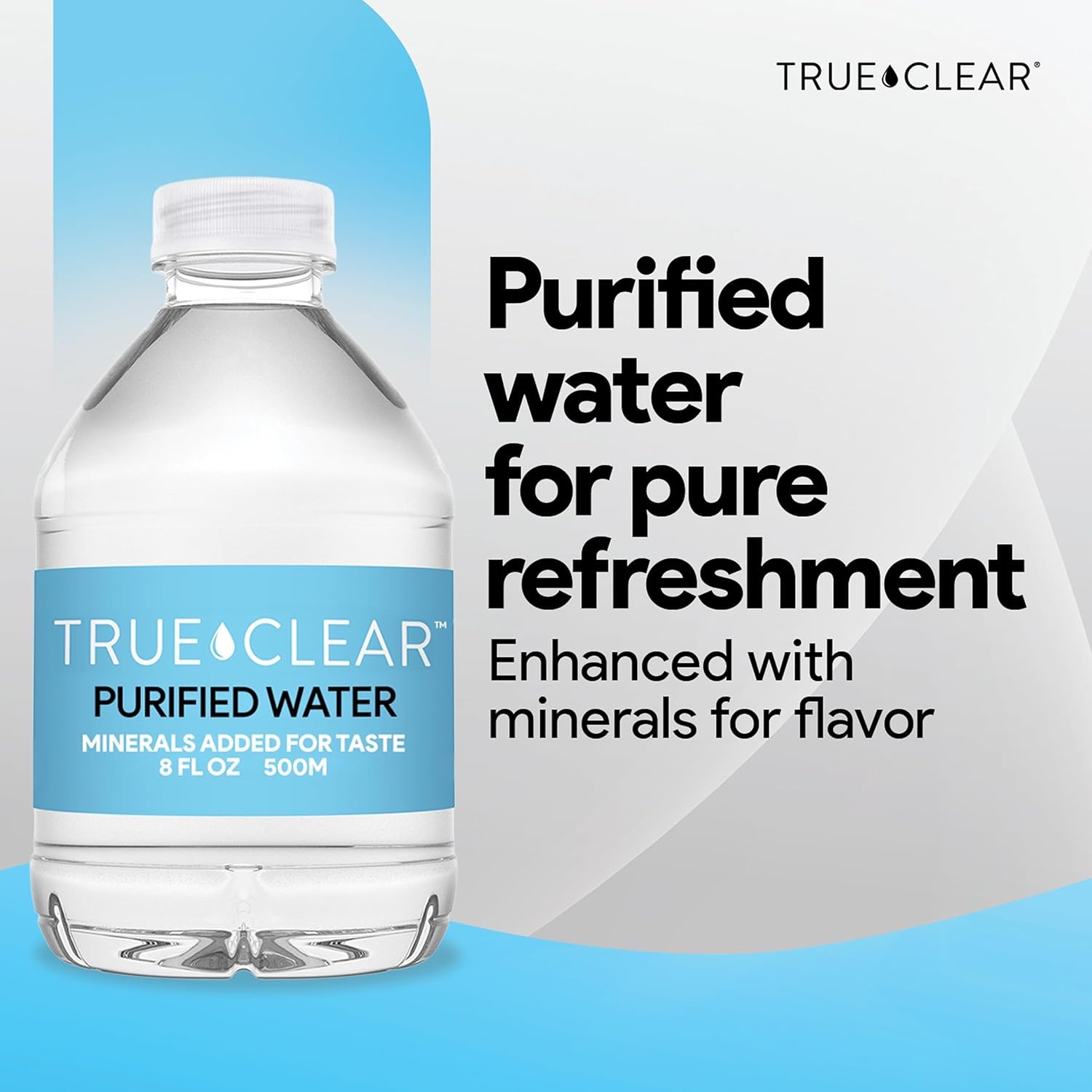 image:imageTrue Clear Purified Drinking Water 169 fl oz Bottles 24Pack BPAFree Recyclable Perfect for Lunches8 Fl Oz Pack of 24