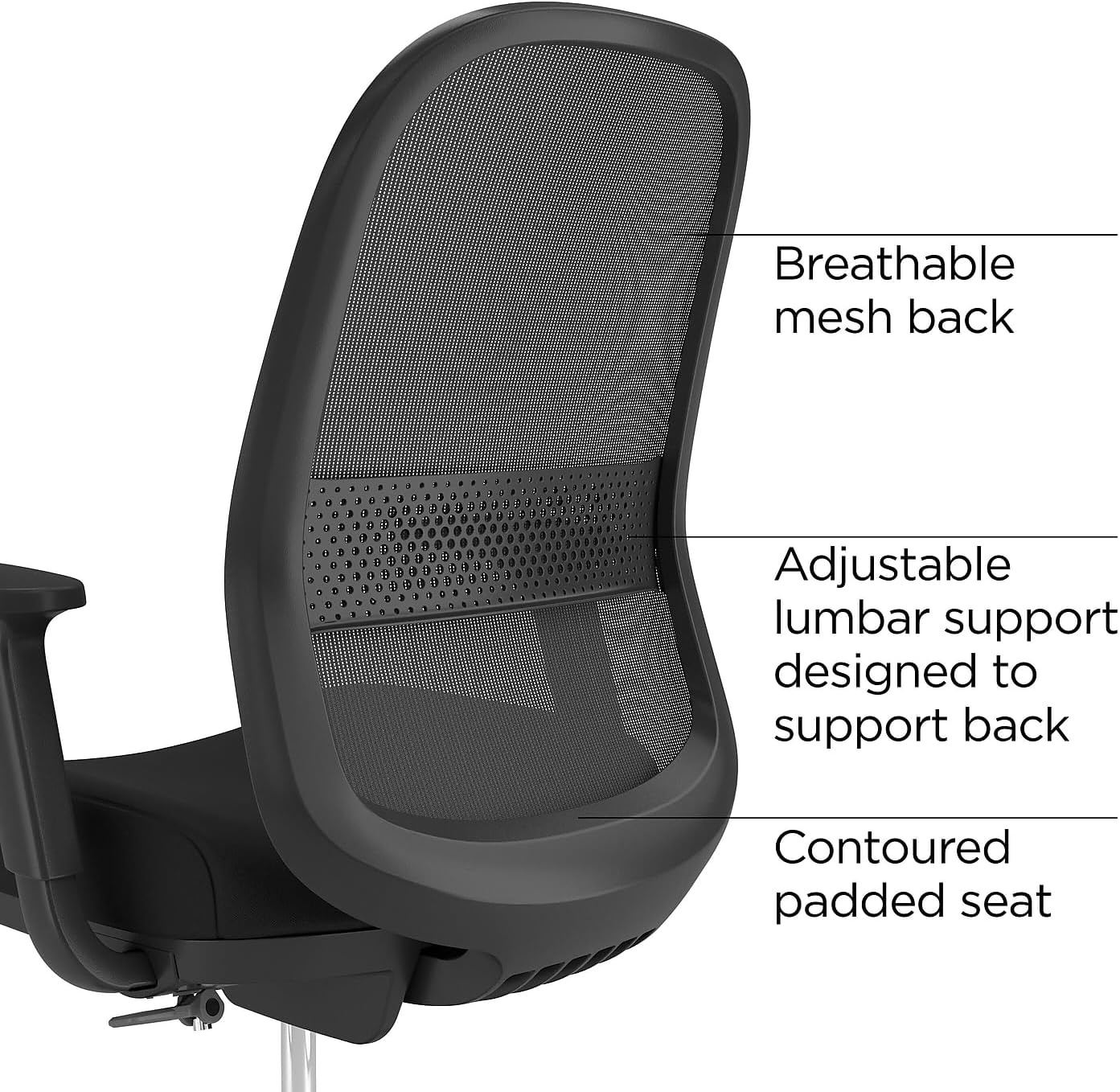 image:imageWorkplace 20 Drafting Stool Mesh Ergonomic Lumbar Support Adjustable Height BlackFabric