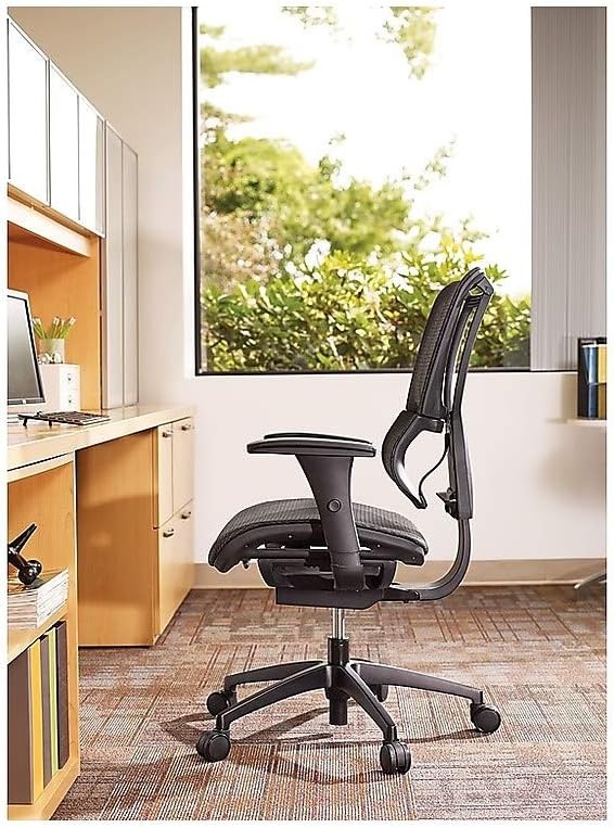 image:imageWorkplace 20 Ergonomic Task Chair Mesh Ergonomic Lumbar Support Adjustable Height Black