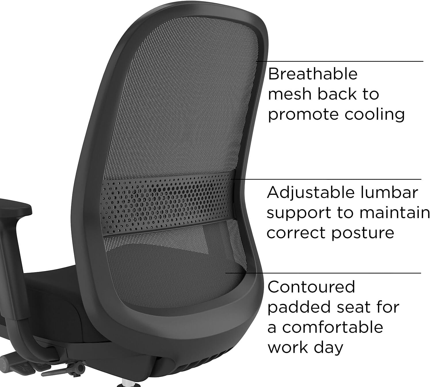 image:imageWorkplace 20 Ergonomic Task Chair Polyurethane BlackFabric