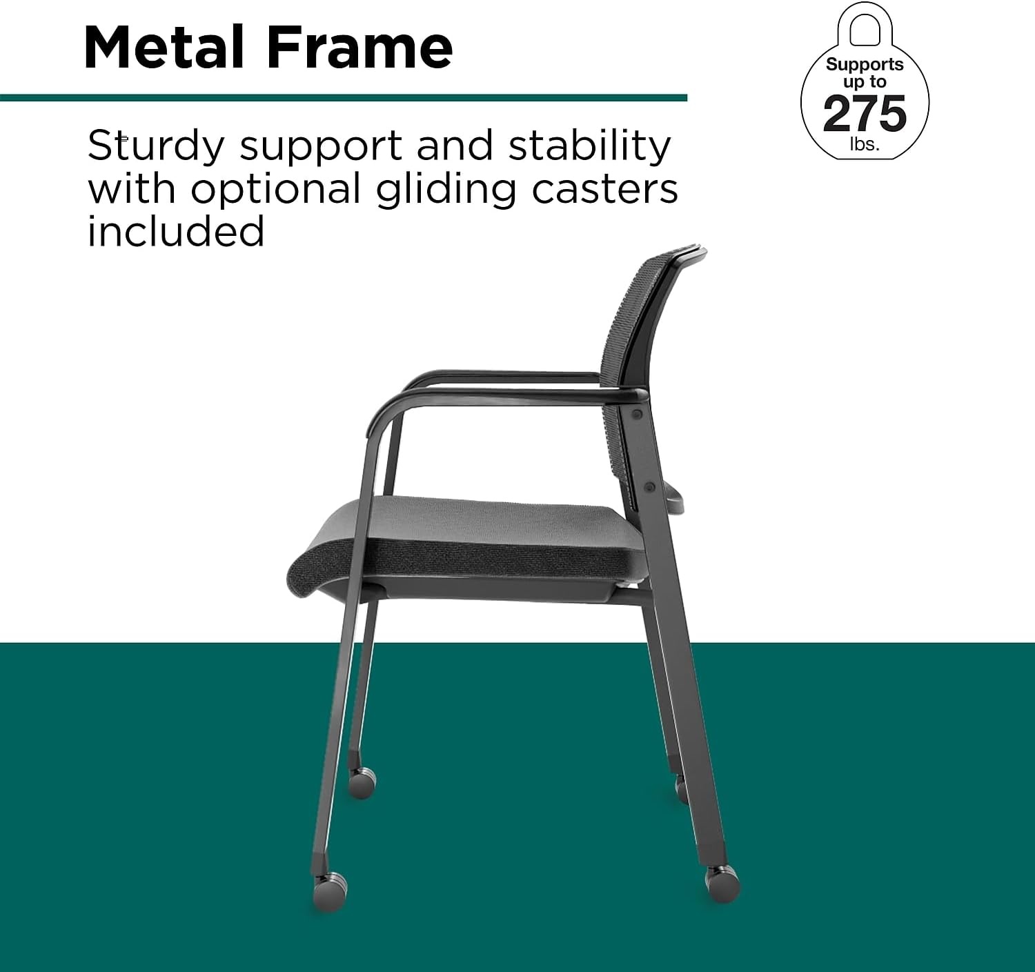 image:imageWorkplace 20 Guest amp Reception Chair Mesh Stackable BlackFabric
