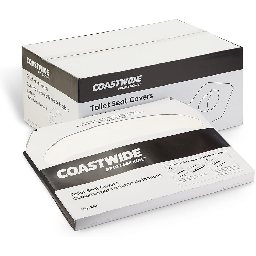image:imageCoastwide Professional Toilet Seat Covers 087 x 1043 250Pack 10 PacksCarton10 Pack