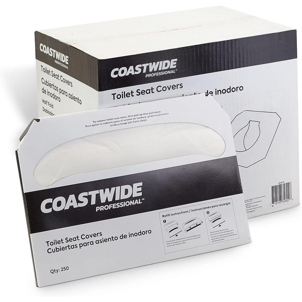 image:imageCoastwide Professional Toilet Seat Covers 087 x 1043 250Pack 10 PacksCarton20 Pack