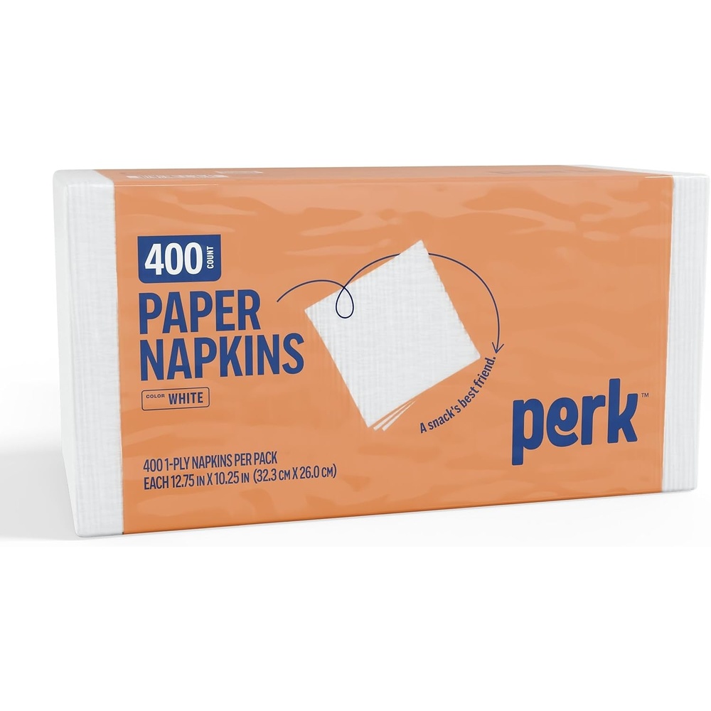 image:imagePerk Paper Napkins Disposable 1Ply Luncheon Size Perfect for Events Entertaining Office 400 Pack
