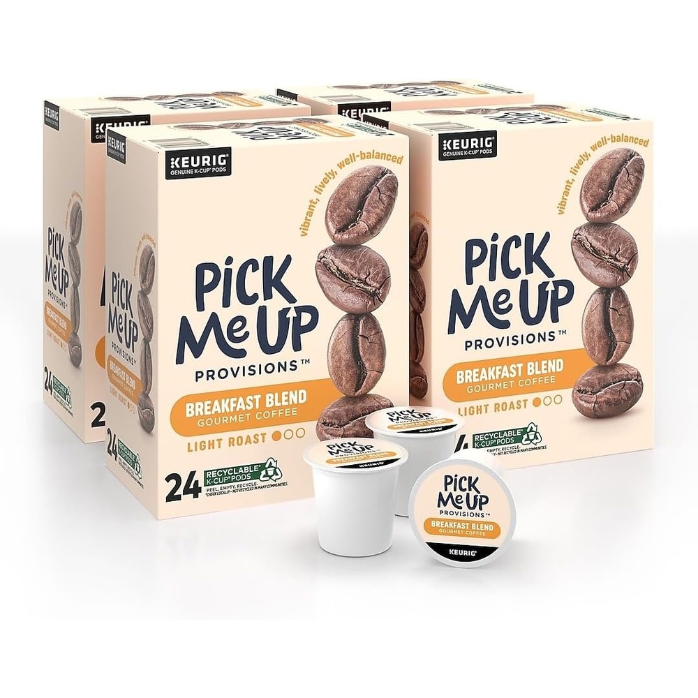 image:imagePick Me Up Provisions SingleServe Coffee Capsules amp Pods Colombian Medium Roast 96 Count KCup Compatible Single Serve Coffee Breakroom Office 100 Arabica Coffee1 Count Pack of 96