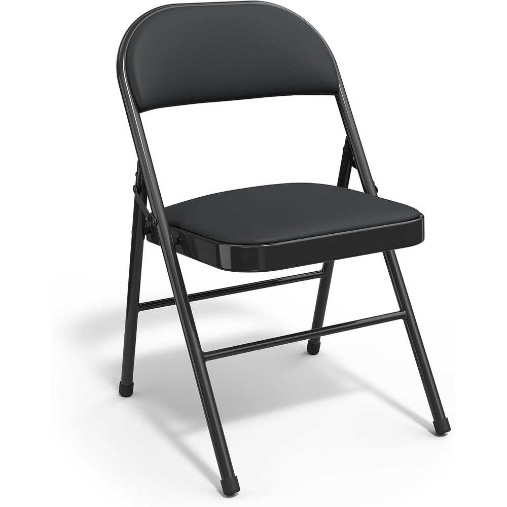image:imageSTAPLES Folding amp Stacking Chair Faux Leather