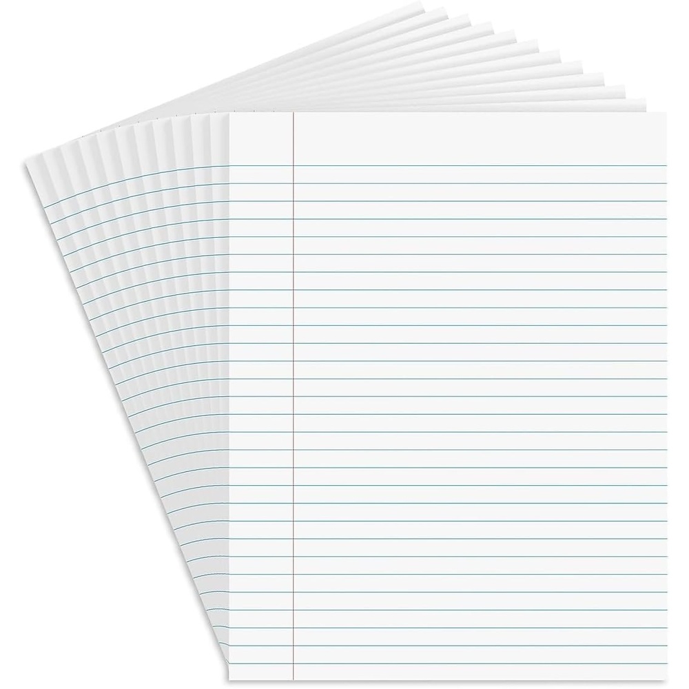 image:imageSTAPLES Legal Pads 85 x 11 Wide Ruled Perforated 50 SheetsPad 12PackScratchpad 12 Pack