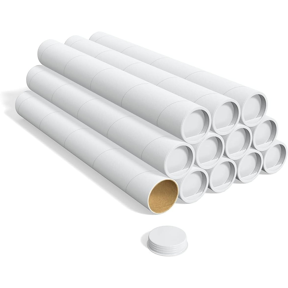 image:imageSTAPLES Mailing Tubes 3 x 36 White SpiralWound Protective Tubes 12Carton 116343 x 24