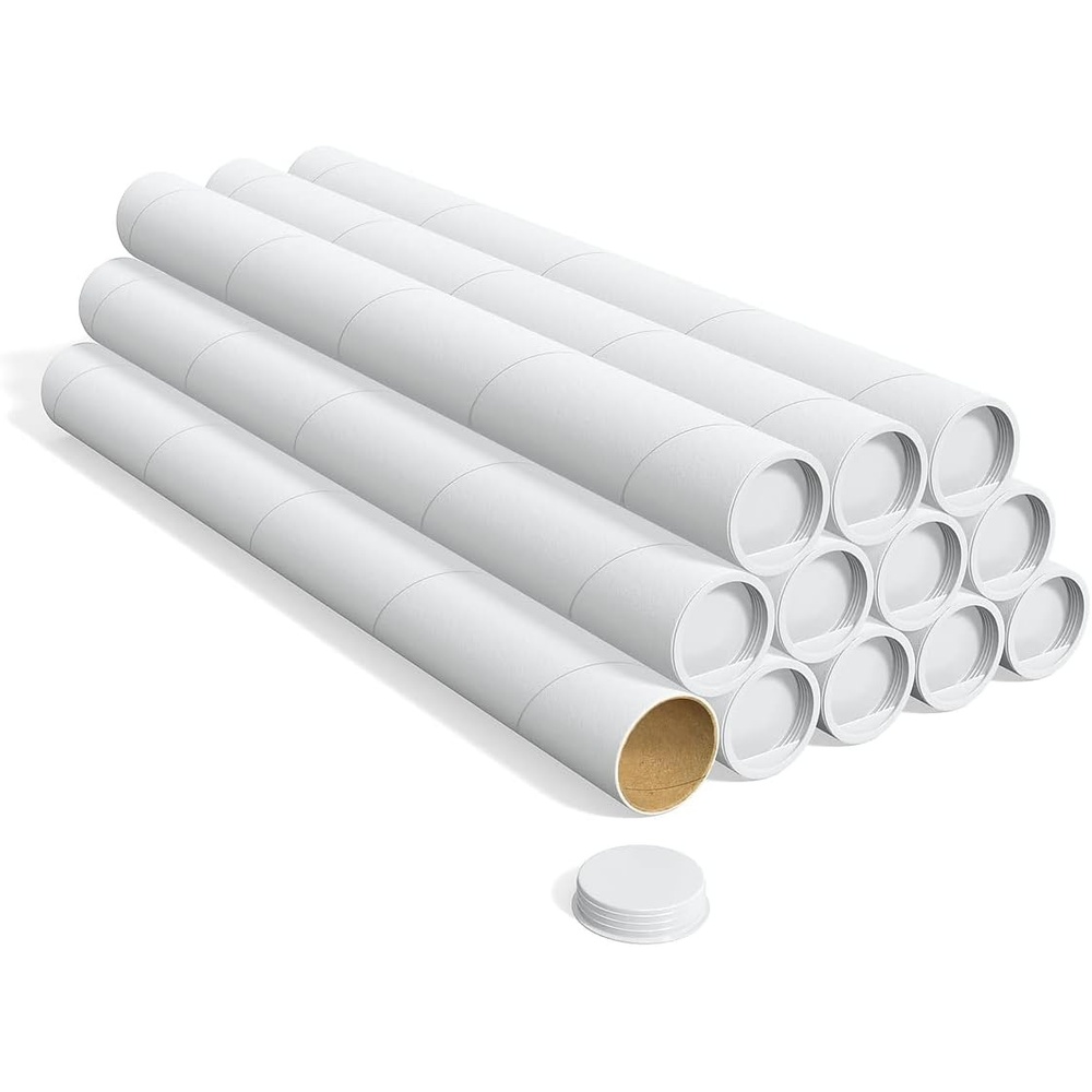 image:imageSTAPLES Mailing Tubes 3 x 36 White SpiralWound Protective Tubes 12Carton 116343 x 30