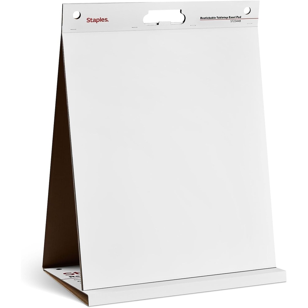 image:imageSTAPLES Stickies Tabletop Easel Pad 20 X 23 White 20 SheetsPad Easel Pad for Meetings amp Classrooms20 x 23