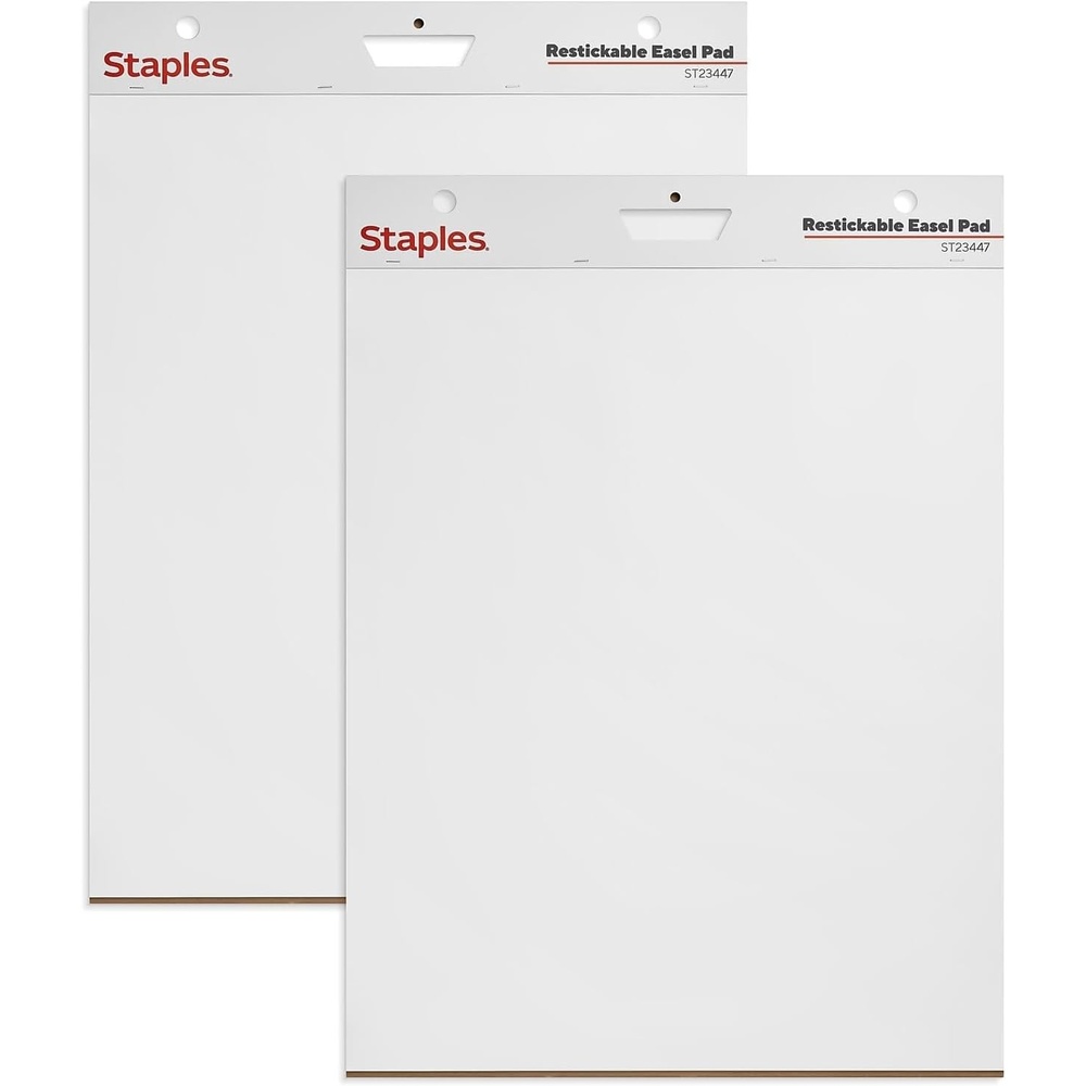 image:imageSTAPLES Stickies Tabletop Easel Pad 20 X 23 White 20 SheetsPad Easel Pad for Meetings amp Classrooms25 x 30