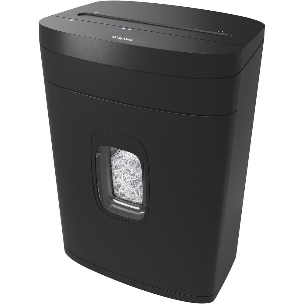 image:imageStaples 8Sheet CrossCut Paper Shredder AntiJam Shreds PaperCredit CardsStaples for Office amp Home Use with 36 Gallon Bin Black15 Sheet