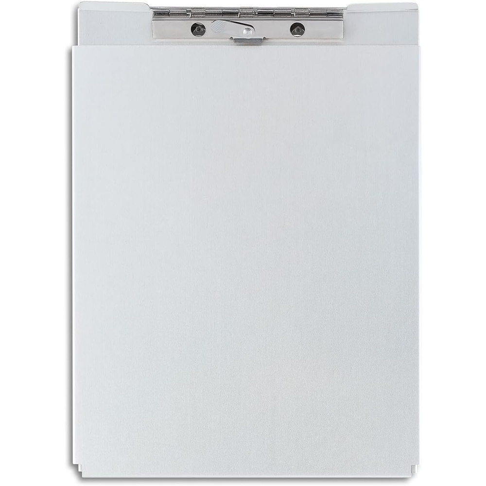 image:imageStaples Aluminum Storage Clipboard Letter Size Silver HeavyDuty Clipboard with Storage