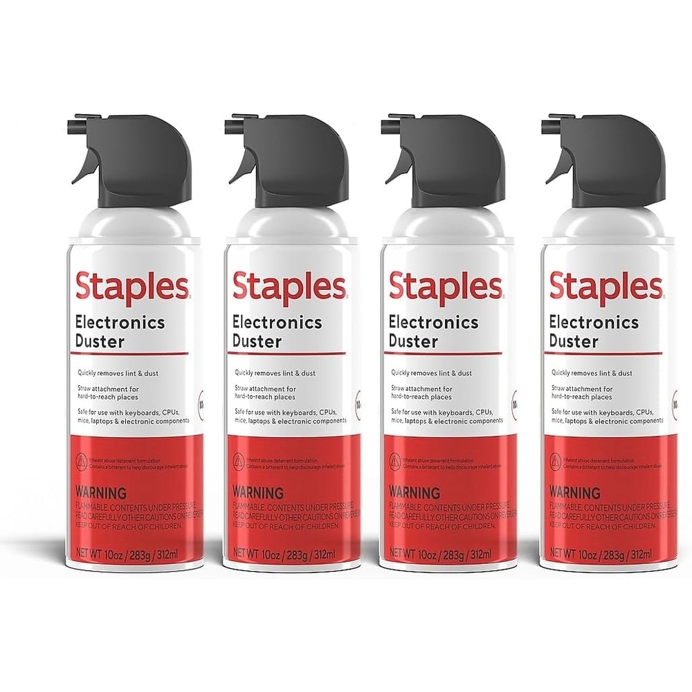 image:imageStaples Compressed Air Duster 10 oz Can for Electronics Keyboards amp Office Devices4
