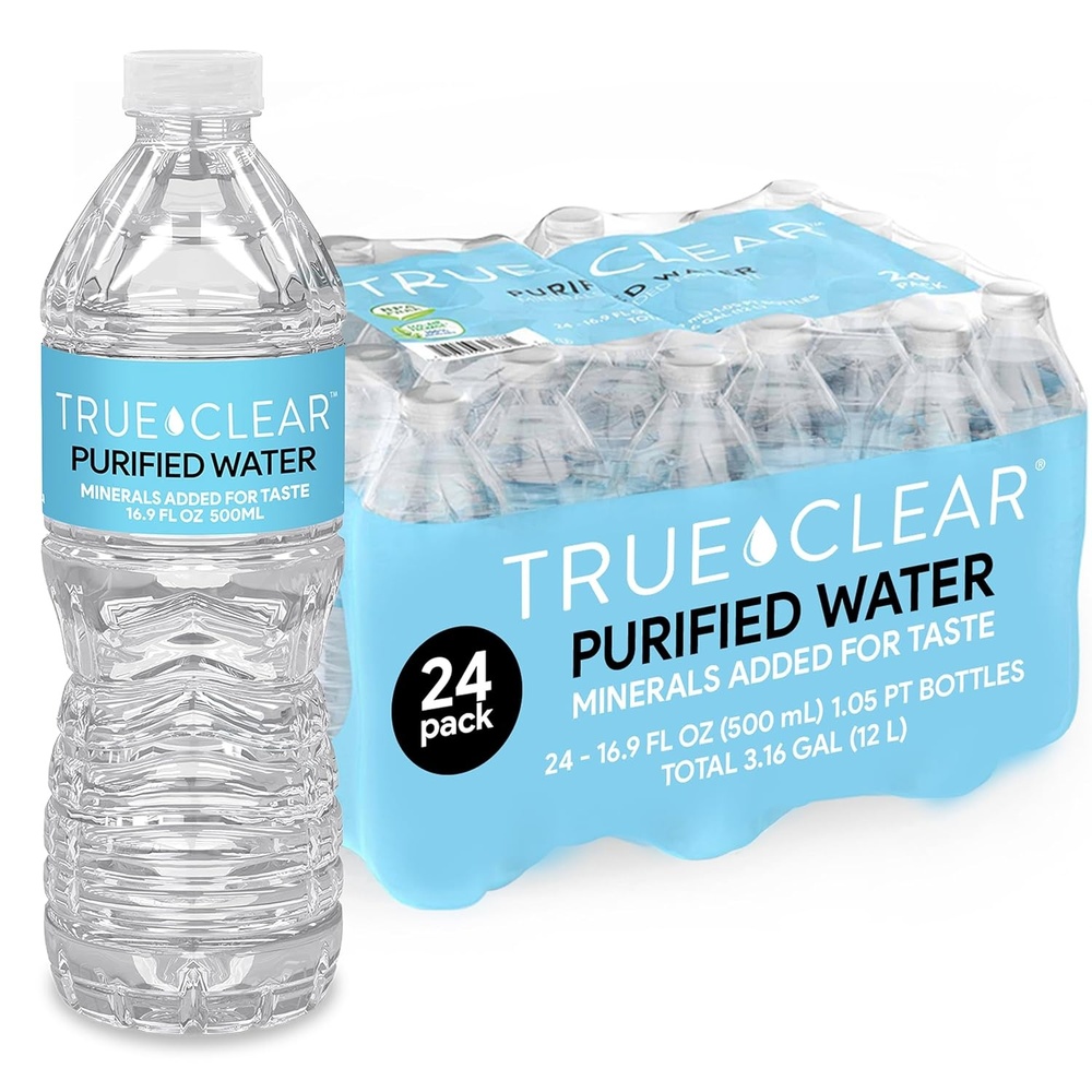 image:imageTrue Clear Purified Drinking Water 169 fl oz Bottles 24Pack BPAFree Recyclable Perfect for Lunches169 Fl Oz Pack of 24