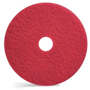 Brighton Professional Red Floor Buffer Pads, 20‑Inch, 5/Case — Light Cleaning & Buffing Pads for Commercial Floor Machines
