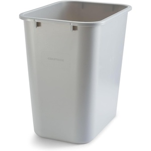 COASTWIDE Professional Indoor Trash Can Without Lid, Black Soft Molded Plastic, 7 Gallon (CW56429)(Gray)