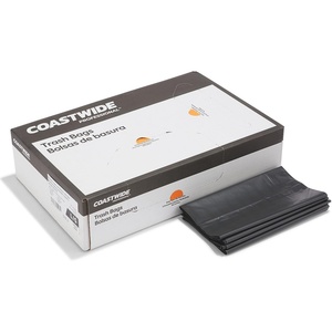Coastwide Professional Black Trash Bags 55-60 Gal Reprocessed Resin 1.3 Mil, 38-Inch x 58-Inch, 100 Ct