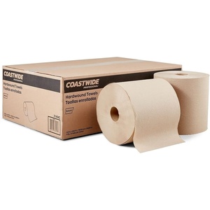 Coastwide Professional Recycled Hardwound Paper Towels, 1-Ply, 800 ft./Roll, 6 Rolls/Carton