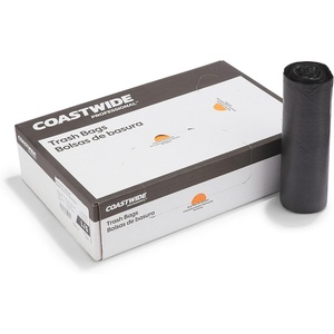 Linear Low Density Trash Bags, 55 Gallon, Black, 100 Bags/Box