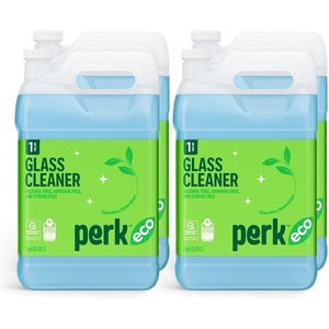 Perk Eco Glass Cleaner Refill, Ready To Use, 1 Gallon(4 Pack)