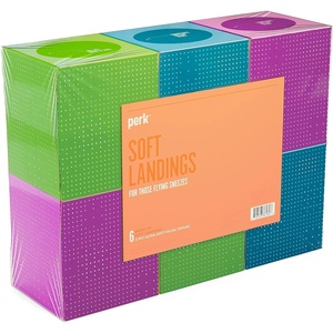 Perk Ultra-Soft Facial Tissues, 2-Ply, Gentle & Durable, 95 Tissues per Box, 6 Cube Pack, White(36 Count (Pack of 1))