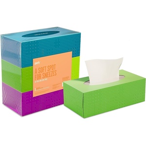Perk Ultra-Soft Facial Tissues, 2-Ply, Gentle & Durable, 95 Tissues per Box, 6 Cube Pack, White(36 Pack)