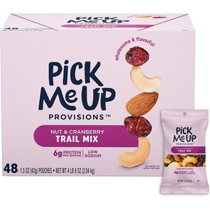 Pick Me Up Provisions Classic Trail Mix, 48 Single-Serve Bags, High-Protein Snack, Perfect for Lunches(Nut & Cranberry)