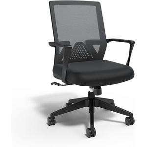 STAPLES Cartwright Ergonomic Office Desk Chair, Adjustable with Breathable Mesh & Lumbar Support, Perfect for Home & Office, Black