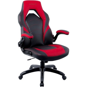 STAPLES Emerge Vortex Gaming Chair, Ergonomic, Adjustable Height, Swivel, Black(Red / Black)