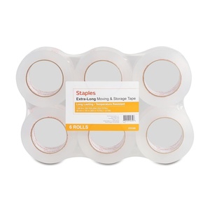 STAPLES Extra‑Long Moving & Storage Tape, 1.88” x 109 Yards, Clear — 12/Carton (ST61008/52208VS)