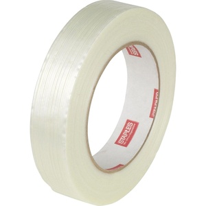 STAPLES Filament Tape, 24mm x 55m, Reinforced Strapping Tape — 12/Pack (52946)