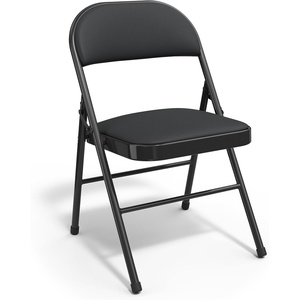 STAPLES Folding & Stacking Chair, Faux Leather