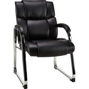 STAPLES Guest & Reception Chair, Faux Leather, Black, 2-Pack