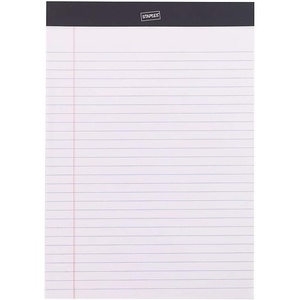 STAPLES Legal Pads, 8.5” x 11”, Wide Ruled, Perforated, 50 Sheets/Pad, 12‑Pack(Notepads (72 Pack))