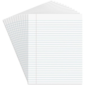 STAPLES Legal Pads, 8.5” x 11”, Wide Ruled, Perforated, 50 Sheets/Pad, 12‑Pack(Scratchpad (12 Pack))