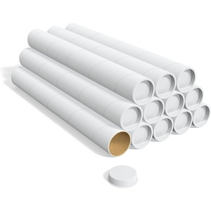 STAPLES Mailing Tubes, 3” x 36”, White, Spiral‑Wound Protective Tubes — 12/Carton (11634)(3” x 24”)