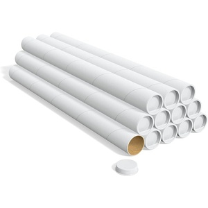 STAPLES Mailing Tubes, 3” x 36”, White, Spiral‑Wound Protective Tubes — 12/Carton (11634)(3” x 36”)
