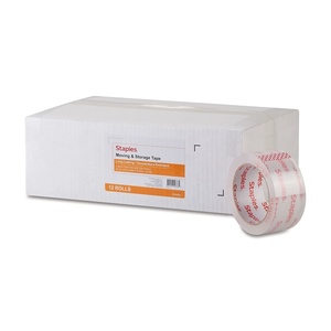STAPLES Moving & Storage Packing Tape, 1.88” x 54.6 Yards, Clear — 24 Rolls/Carton (ST61012/52528VS)