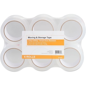 STAPLES Moving & Storage Packing Tape, 1.88” x 54.6 Yards, Clear — 36 Rolls(6 Pack)