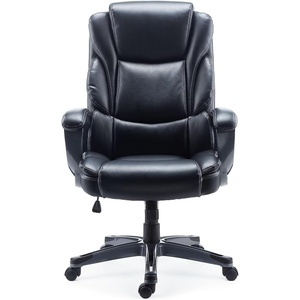 STAPLES Sorina Bonded Leather Chair – Adjustable Office Chair with Plush Padding, Provides Lumbar, Arm and Head Support, Perfect Desk Chair for The Modern Office(Black)