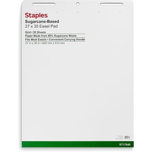 STAPLES Stickies Tabletop Easel Pad, 20″ X 23″, White, 20 Sheets/Pad – Easel Pad for Meetings & Classrooms(27” x 35” (Grid))