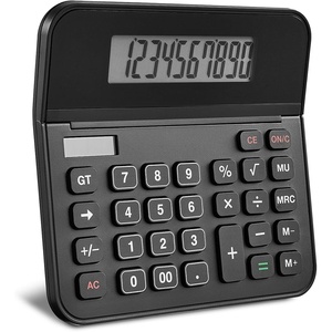 Staples 10‑Digit Desktop Calculator, Large Display with Big Buttons, Solar & Battery Dual Power, Basic Office Calculator for Business, Home & School, Black, 2‑Pack (ST250‑CCVS)