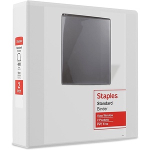 Staples 3‑Ring Binder, 2″ D‑Ring, White, High‑Capacity Organizer for Home, Office & School, Holds up to 480 Sheets, 6‑Pack(White)